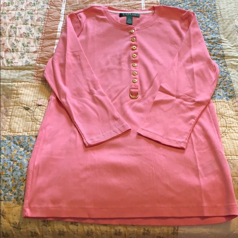 3/4 Sleeve Tee by Polo Ralph Lauren PINK OR THE GREEN AND BLUE